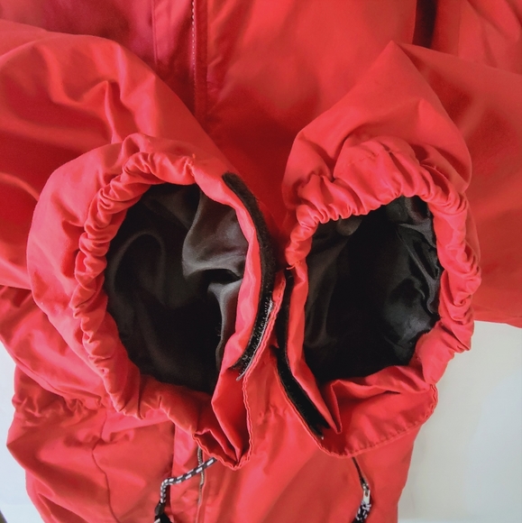 Outdoor Exchange Retro 90's Red Hooded Parka Winter Coat Jacket Men's Size Lg - Picture 9 of 16